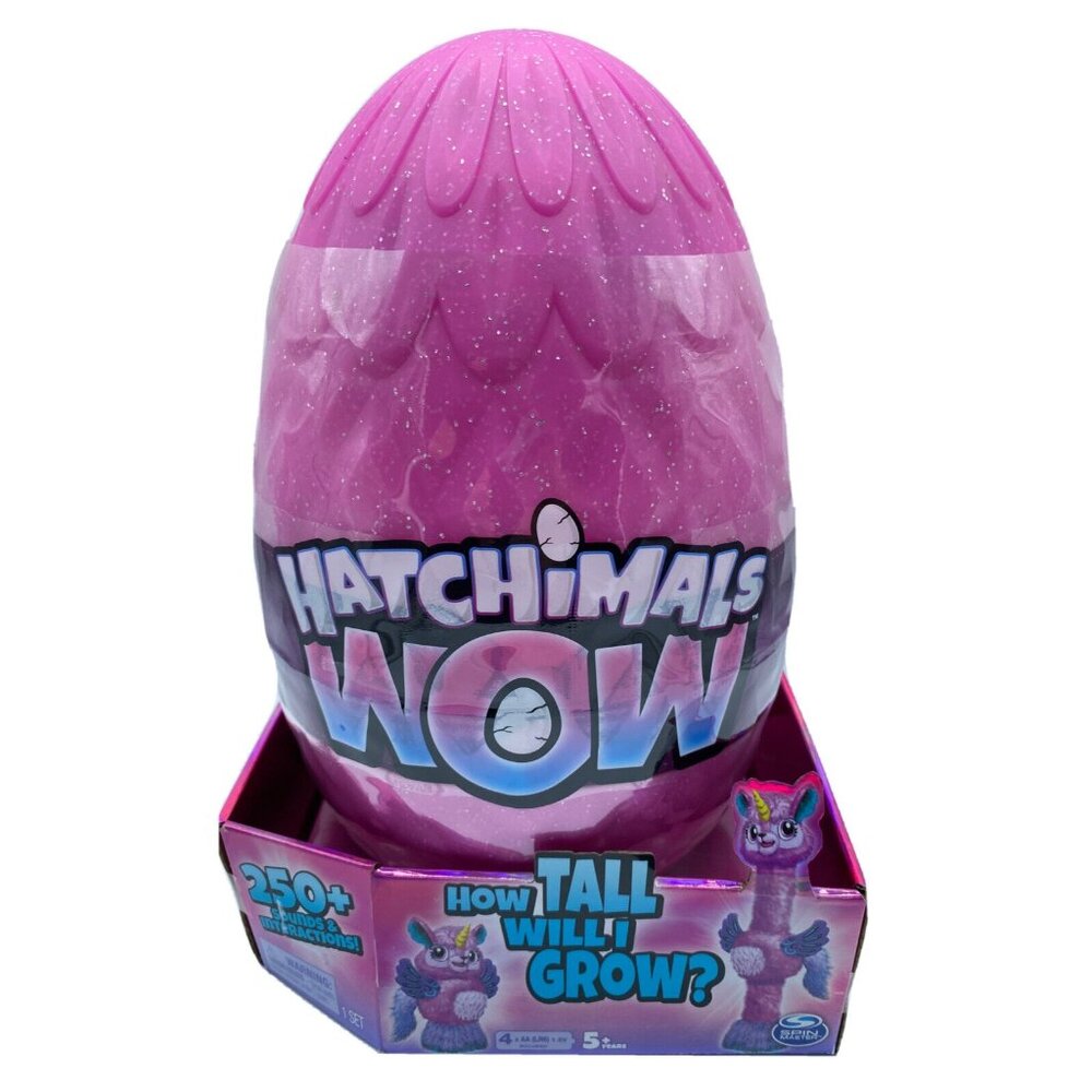 Hatchimals Wow Llalacorn 32 inch Tall Interactive Plush Toy Pink Egg Spin Master